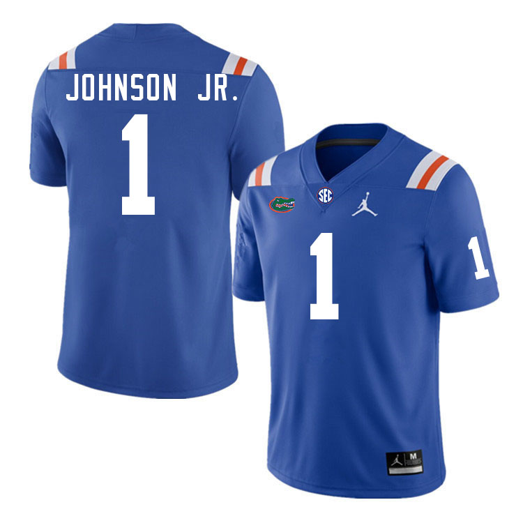 Men #1 Montrell Johnson Jr. Florida Gators College Football Jerseys Stitched-Throwback